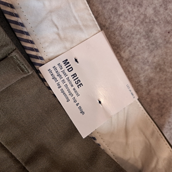 NWT Lands End Mid RISE Pants Size 14P Petite Green Stretch Cotton - Picture 7 of 13